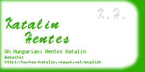 katalin hentes business card